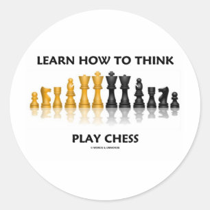 Lär dig hur du spelar schack i Tänka (schackattity Runt Klistermärke
