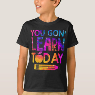 Lär dig i dag Roligt Lärare Tie Dye tillbaka till  T Shirt