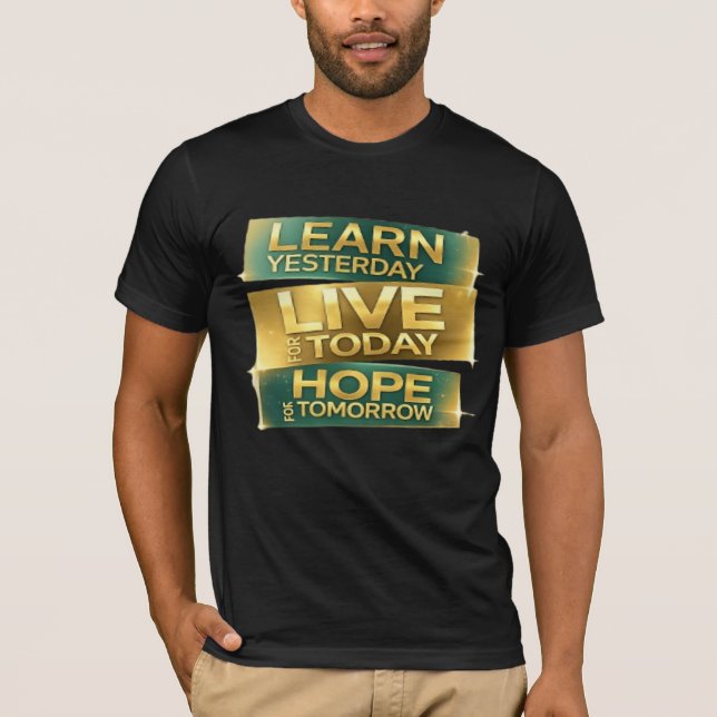 Lär dig Leva Hopp Herr T-Shirt (Framsida)