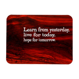 "Lär dig, leva, hoppas" inspirationsofferten flexi Magnet