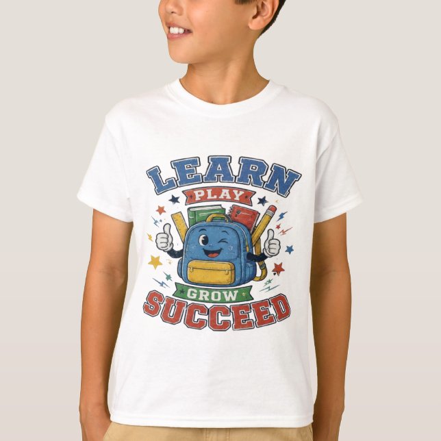 Lär dig Leva Lär dig Växa Lyckas - Tillbaka till s T Shirt (Framsida)