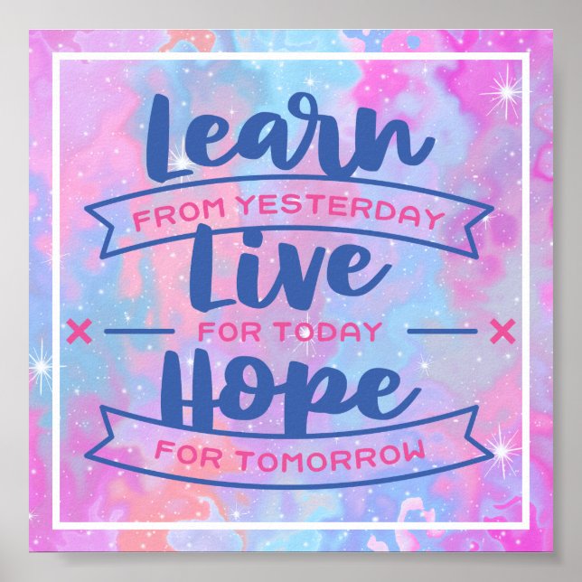 Lär dig Live Hope Poster (Framsidan)