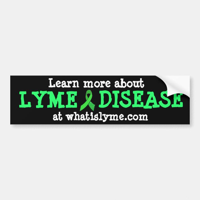 Lär dig mer om Lyme-sjuka Bildäckslapp Bildekal (Framsidan)