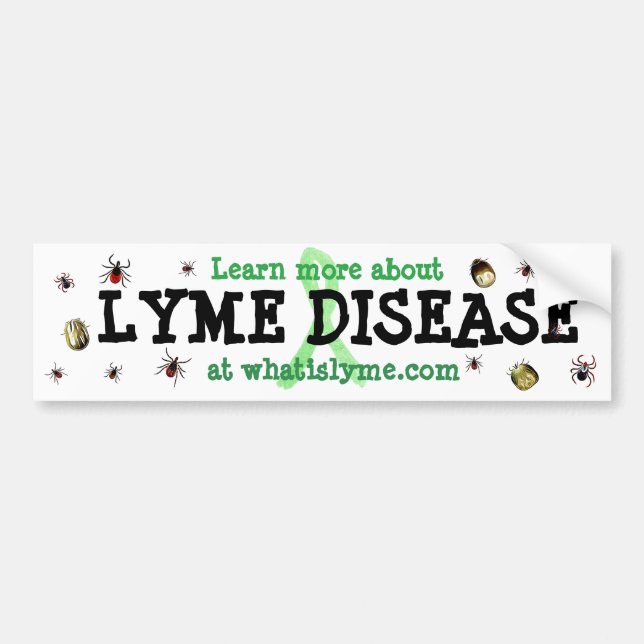 Lär dig mer om Lyme-sjuka Bildäckslapp Bildekal (Framsidan)