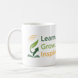 Lär dig. Öka. Inspire. Kaffemugg