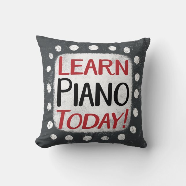 Lär dig Piano i Dekorativ kudde (Framsida)