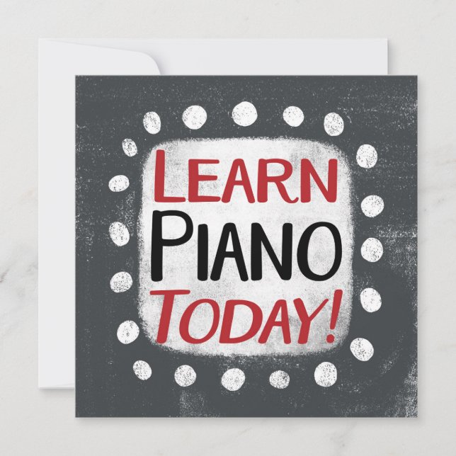 Lär dig Piano Today-hälsningskort Kort (Framsida)