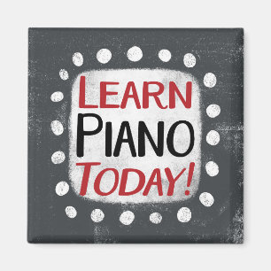 Lär dig Piano Today-kylmagnet Magnet
