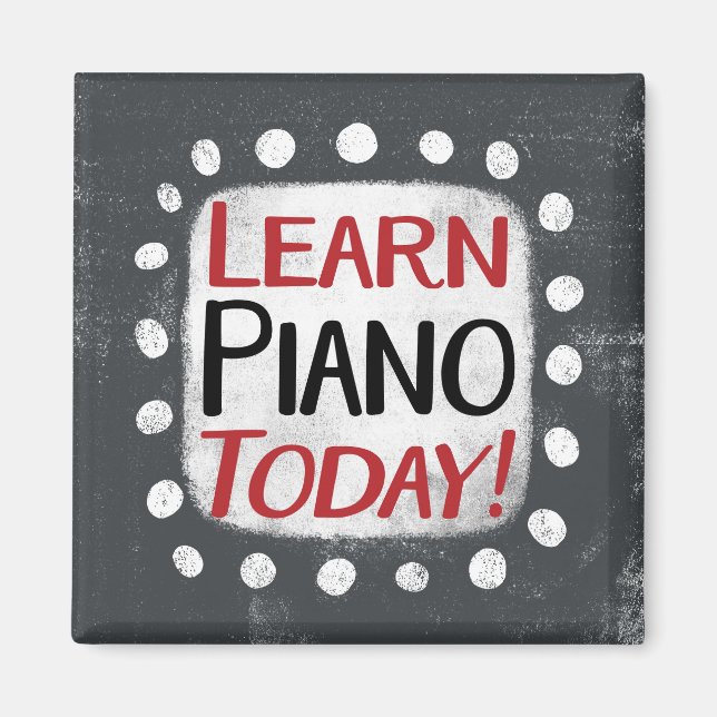 Lär dig Piano Today-kylmagnet Magnet (Framsidan)