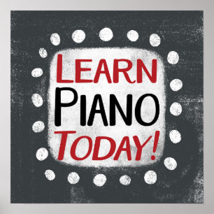 Lär dig Piano Today Poster Wall Art