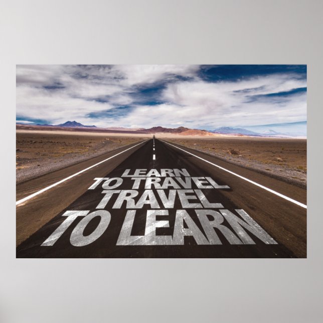 Lär dig resa för att lära dig mer poster (Framsidan)