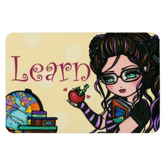 "Lär dig" Smartie Byxor Girl Original Art Magnet