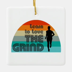 Lär dig till Kärlek om Grind Running Retro Julgransprydnad Keramik
