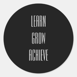 Lär dig, växa, få en enkel recept för att lyckas runt klistermärke