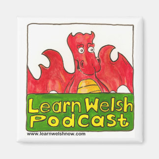 Lär dig Welsh Podcast Logotyp Magnet