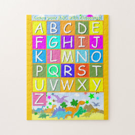 Lär din ABC med Dinosaurs A till z-alfabet Pussel