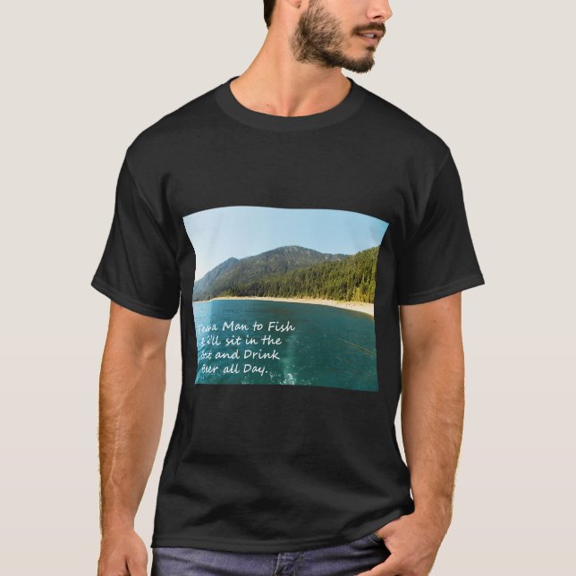 Lär en man att fiska... t shirt (Framsida)