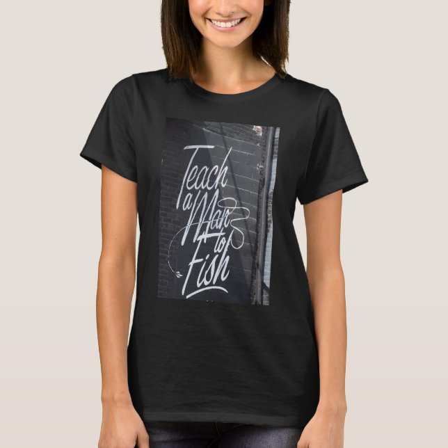 Lär en man... t shirt (Framsida)