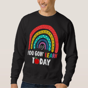 Lär er alla idag lärare Back to school Lång Ärmad Tröja