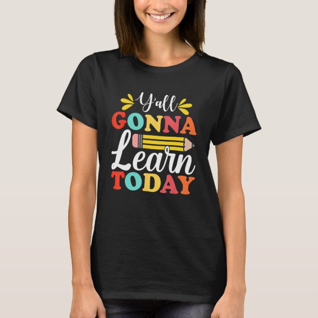 Lär er i dag lärare Back to school Leo T Shirt (Framsida)
