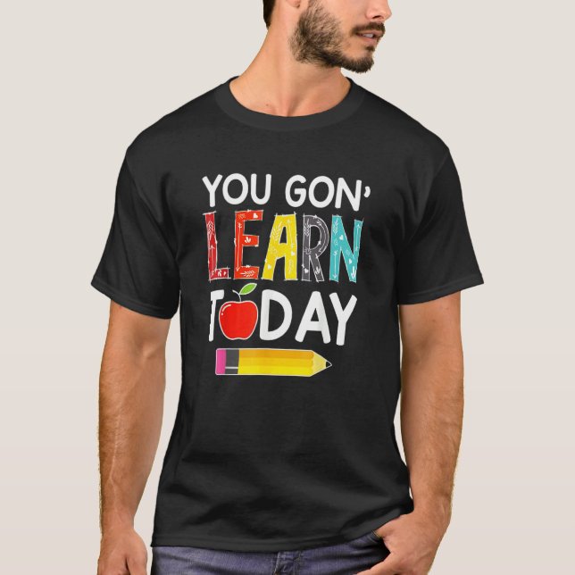 Lär er i dag lärare Back to school T Shirt (Framsida)