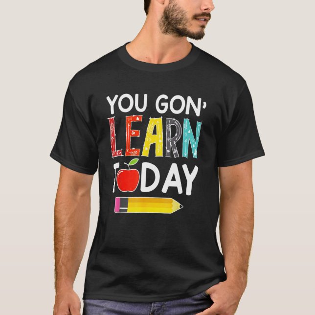 Lär er i dag lärare Back to school T Shirt (Framsida)