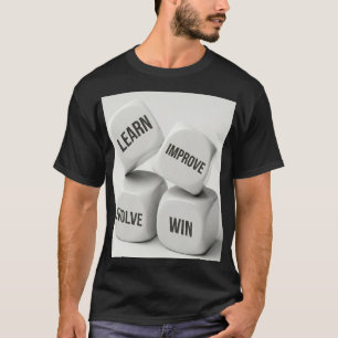 Lär Förbättra Utveckla Vinn Tärning Tillväxt Tanke T Shirt