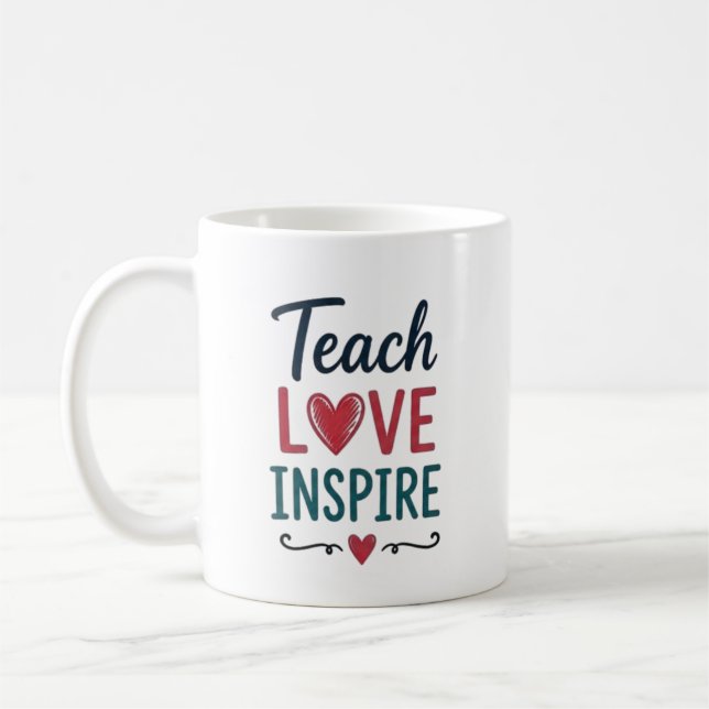 Lär Förstå Inspirera Personlig Kaffemugg (Vänster)
