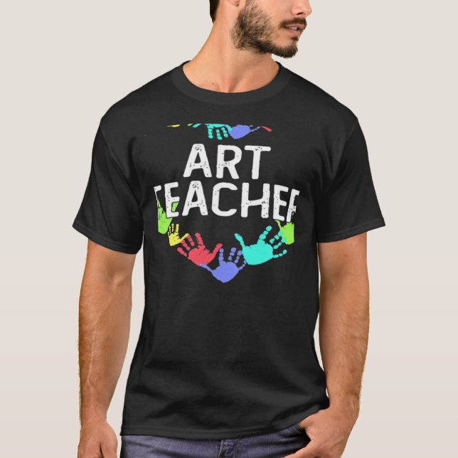 Lär framtida konstnärer Retro Teacher tillbaka til T Shirt (Framsida)