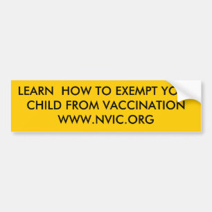 LÄR HUR MAN UNDANTAR YOURCHILD FRÅN VACCINATION BILDEKAL