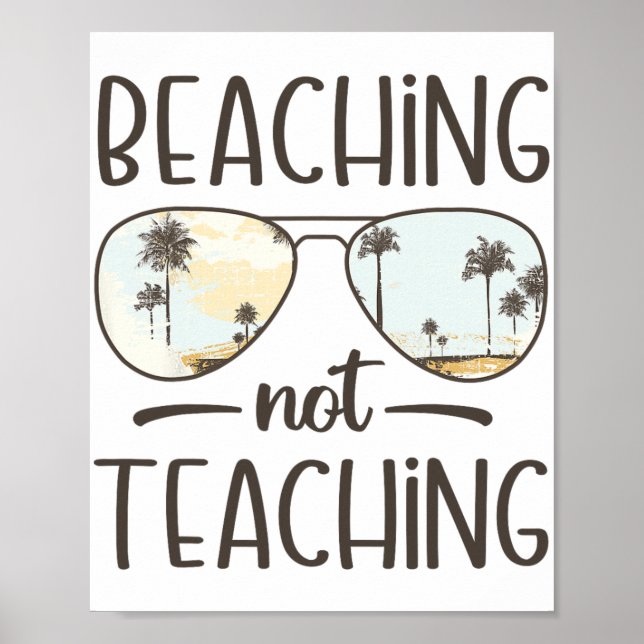 Lär inte Lärlaren Sommar Vacation Beach Poster (Framsidan)