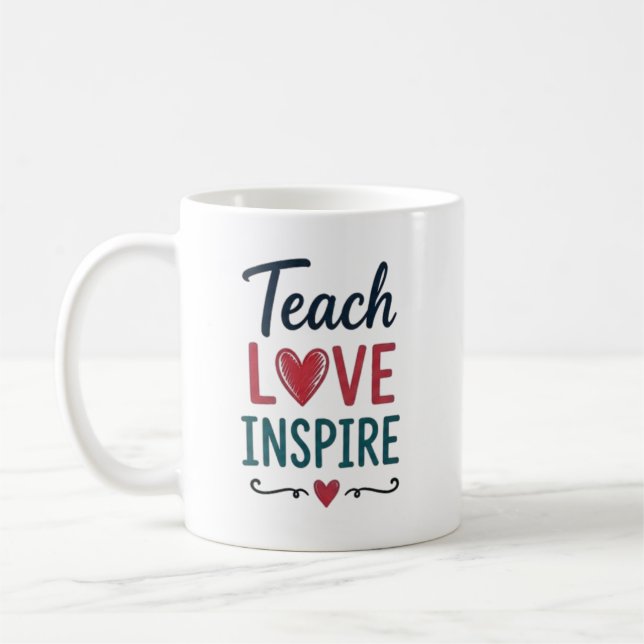 Lär kärlek inspirera kaffemugg (Vänster)