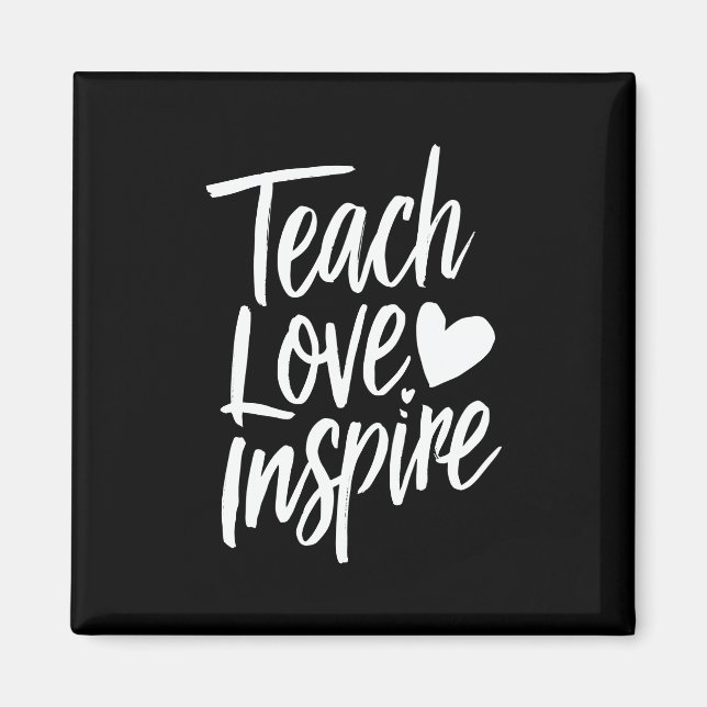 Lär kärlek inspirera lärare dagens present lärarli magnet (Framsidan)