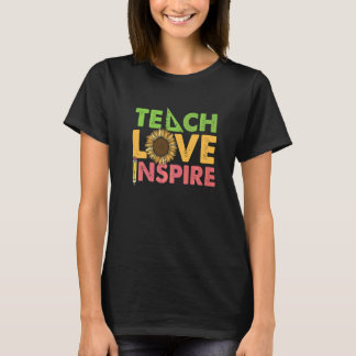 Lär kärlek inspirera matematiklärare solros vetens t shirt