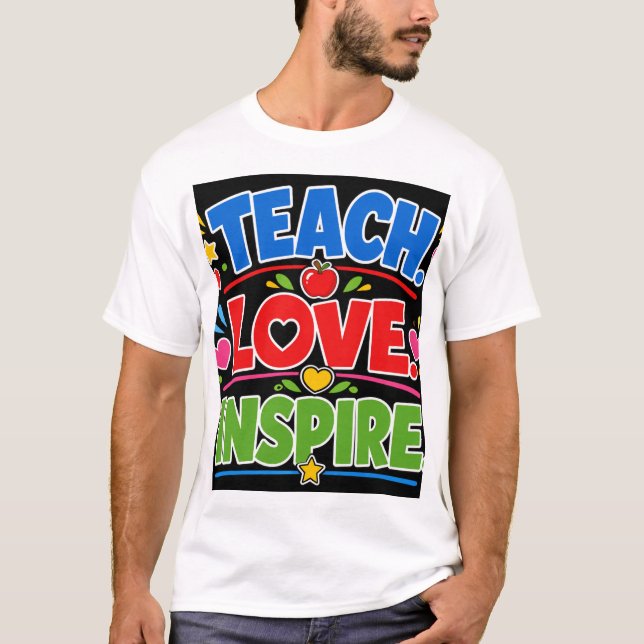 Lär kärlek inspirera t shirt (Framsida)