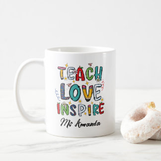 Lär kärlek inspirerar Personlig lärarepresent Kaffemugg