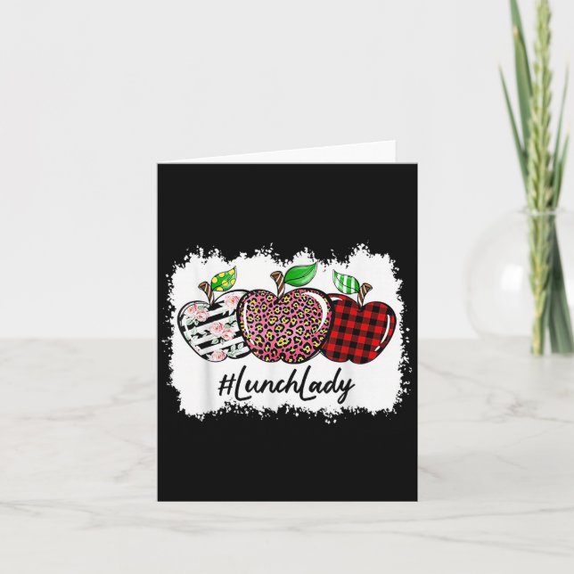 Lär kärlek Insre Lunchdam Leopard Röd Enkel  Kort (Framsida)