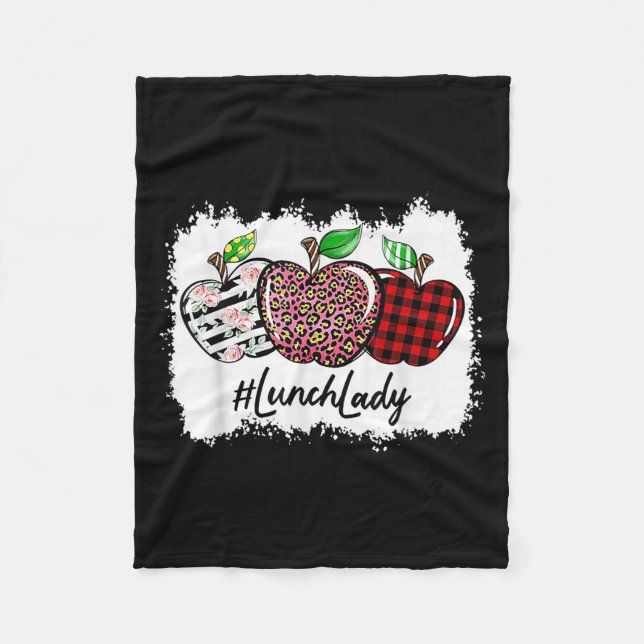 Lär kärlek Insre Lunchdam Leoparden Röd Enkel  Fleecefilt (Framsidan)