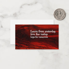 "Lär, leva, hoppas" inspirationsoffert Anteckningskort