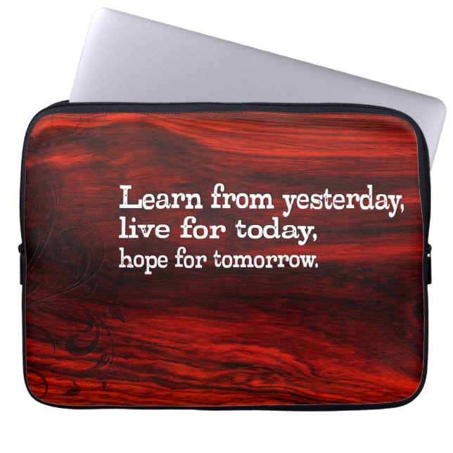 "Lär, leva, hoppas" inspirationsoffert Laptop Fodral (Framsidan)