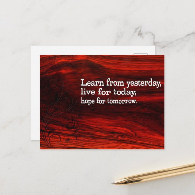 "Lär, leva, hoppas" inspirationsoffert Vykort (Fram/Back In Situ)