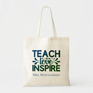 Lär Love Inspirera Present Till Lärare Tygkasse
