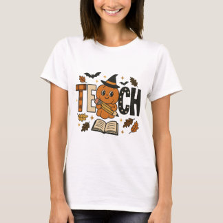 Lär pumpa Halloween lärare T Shirt
