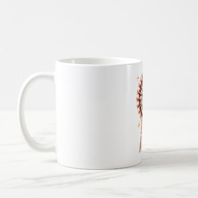 Lär rosa kokett båge lärare kaffemugg (Vänster)