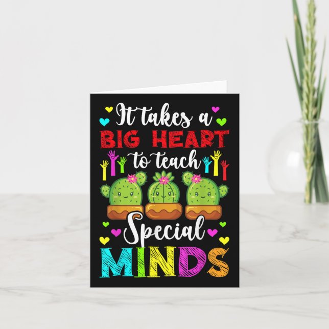 Lär Speciella minds Autism Lacher Autism Awarenes Kort (Framsida)