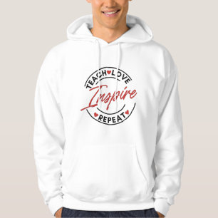 Lär ut kärlek Inspirera Motiverande Hoodie