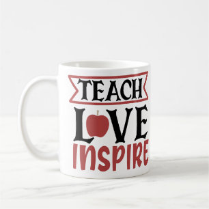 Lär ut kärlek inspirerad kaffemugg