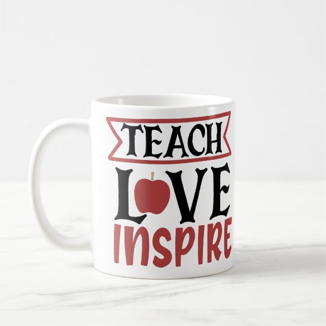 Lär ut kärlek inspirerad  kaffemugg (Vänster)