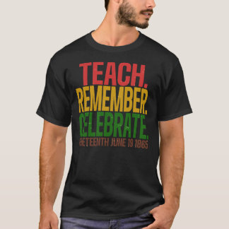 Lär ut, minns, firar Juneteenth 1865 kulturarv T Shirt