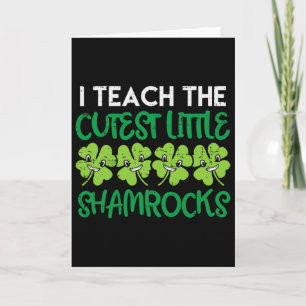 Lär ut sötaste lilla Shamrocks-klöver St Patricks Kort
